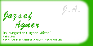 jozsef agner business card
